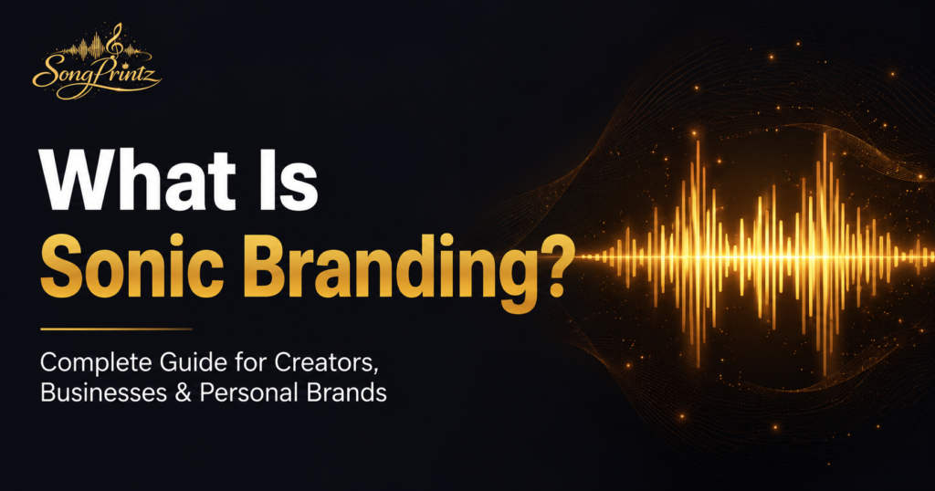 Sonic Branding guide by SongPrintz explaining how sound builds brand recognition