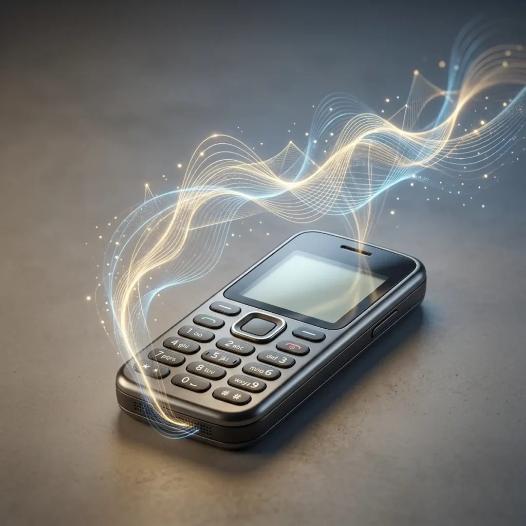 Classic mobile phone representing Nokia's iconic sonic branding ringtone.